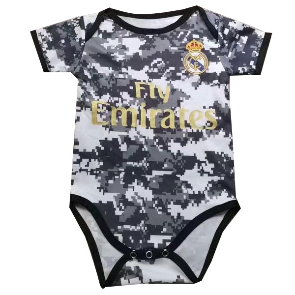 Camiseta Real Madrid Onesies Niño 2019 2020 Blanco Gris